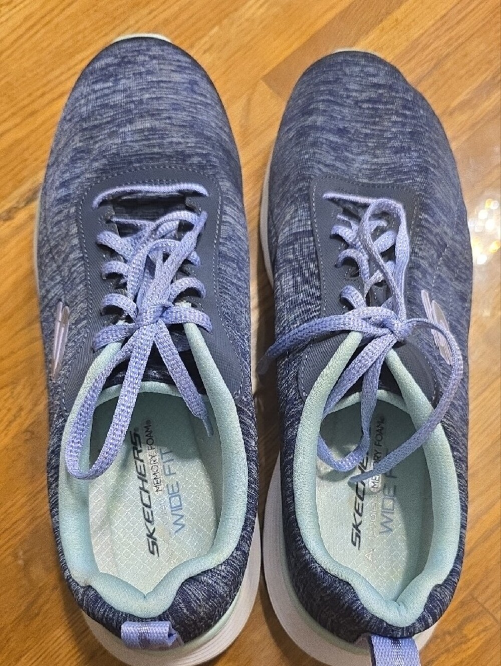 Skechers Navy and Lavender Athletic Slip-Ons - Picture 2 of 7